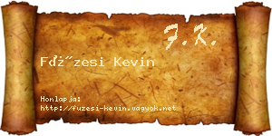 Füzesi Kevin névjegykártya
