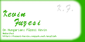 kevin fuzesi business card